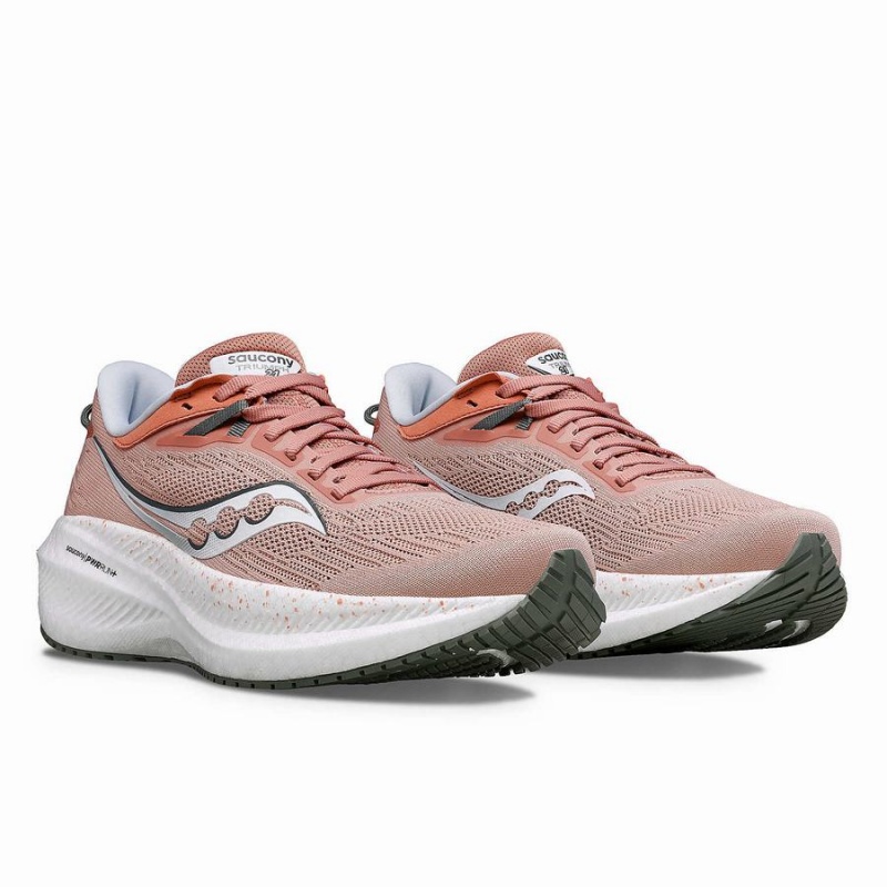 Lotus / Bough Saucony Triumph 21 Wide Women's Running Shoes | Malaysia S20756-H75