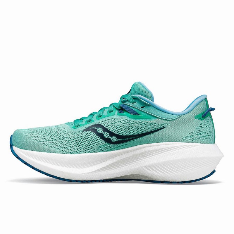 Mint / Navy Saucony Triumph 21 Women's Running Shoes | Malaysia S02176-C68