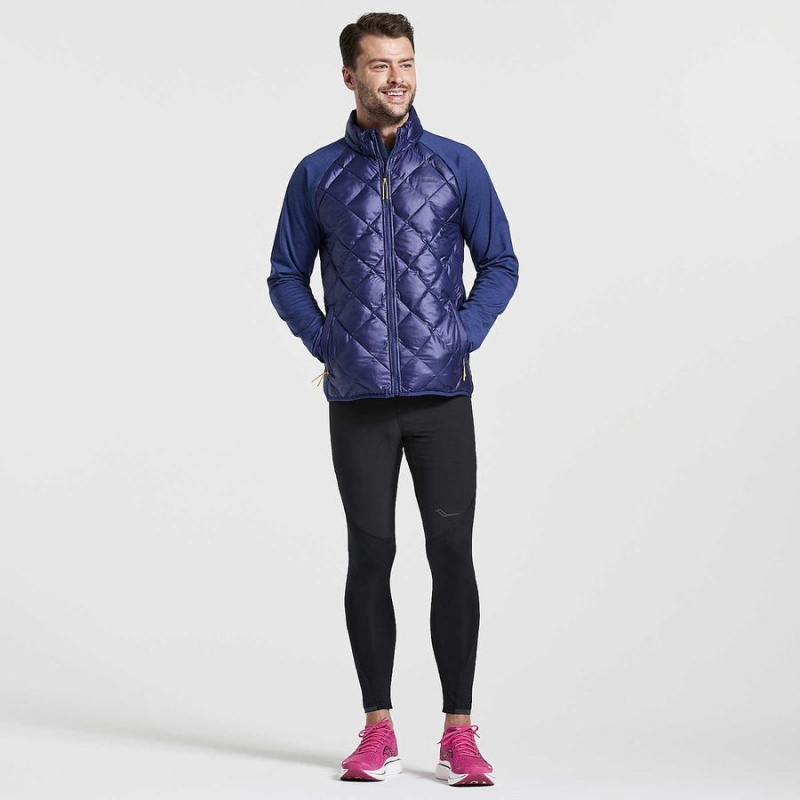 Navy Saucony Boulder Oysterpuff Men's Jackets | Malaysia S32587-W90