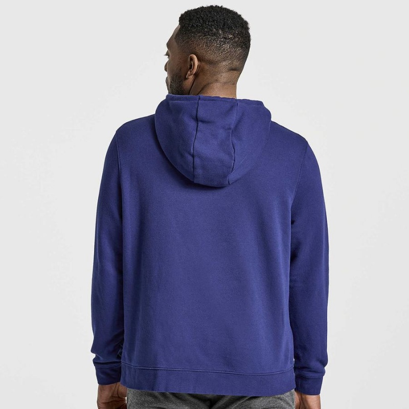 Navy Saucony Rested Men's Hoodie | Malaysia S51083-E13