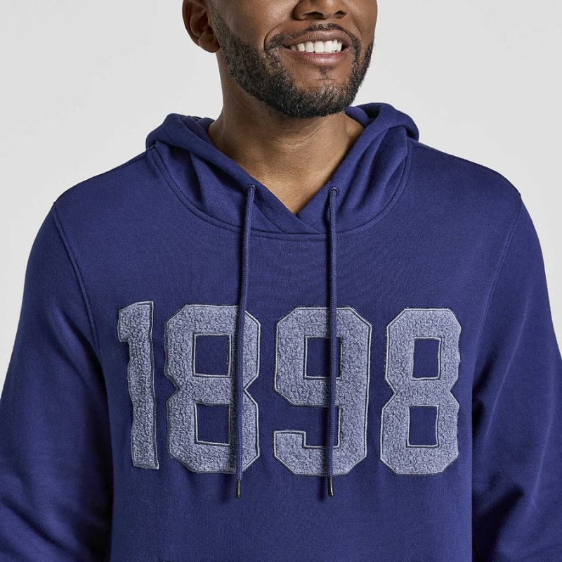 Navy Saucony Rested Men's Hoodie | Malaysia S51083-E13