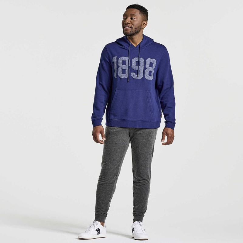 Navy Saucony Rested Men's Hoodie | Malaysia S51083-E13