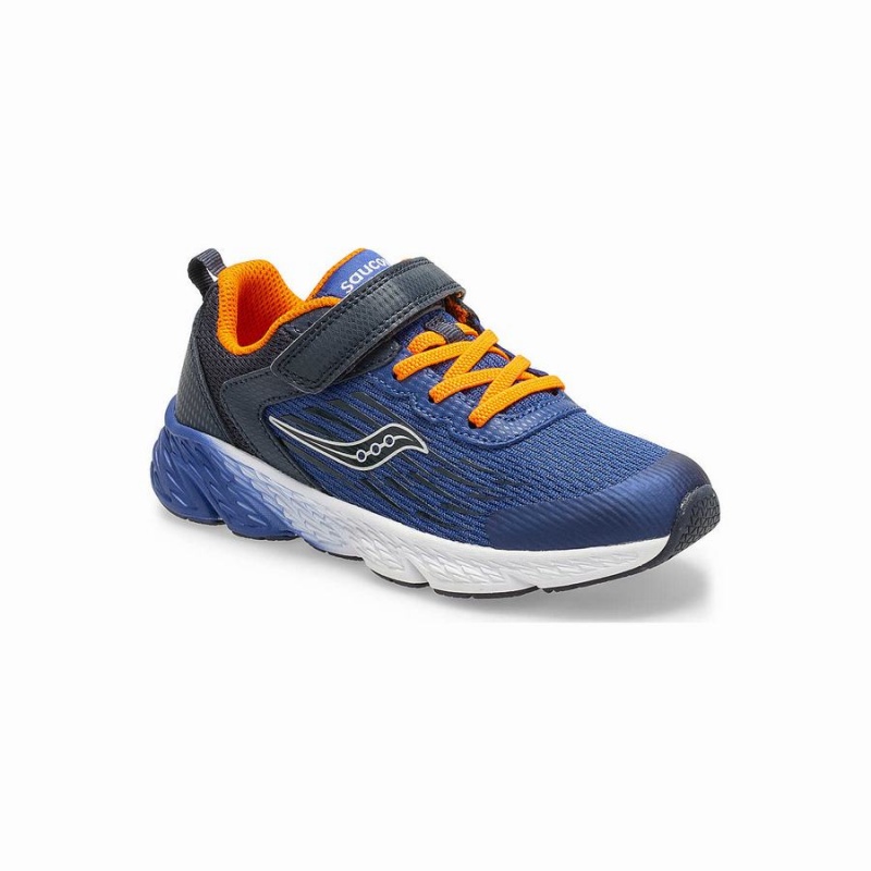 Navy Saucony Wind A/C Sneaker Kids' Running Shoes | Malaysia S91036-Y13