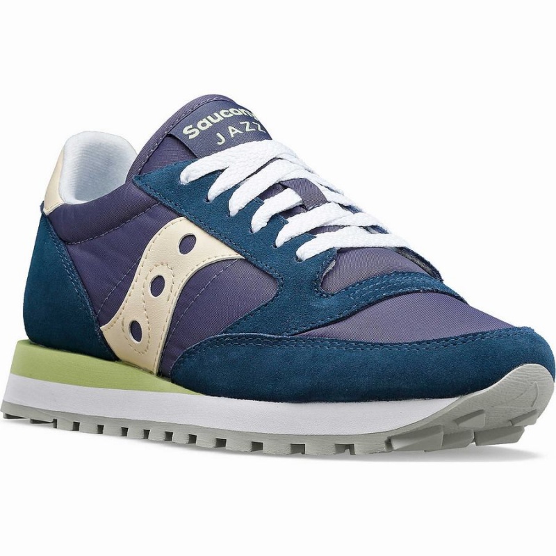 Navy / Cream Saucony Jazz Original Women's Sneakers | Malaysia S56327-X57