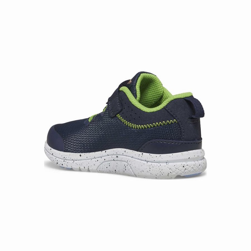 Navy / Green Saucony Kinvara 14 A/C Jr. Sneaker Kids' Running Shoes | Malaysia S15729-N35