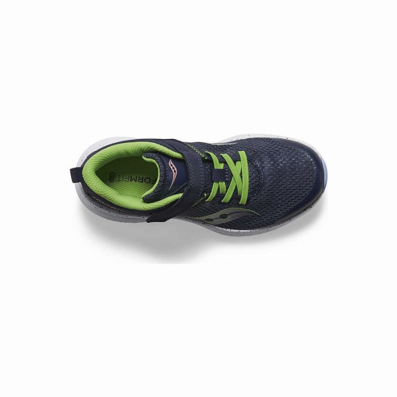 Navy / Green Saucony Kinvara 14 A/C Sneaker Kids' Running Shoes | Malaysia S51327-Y98