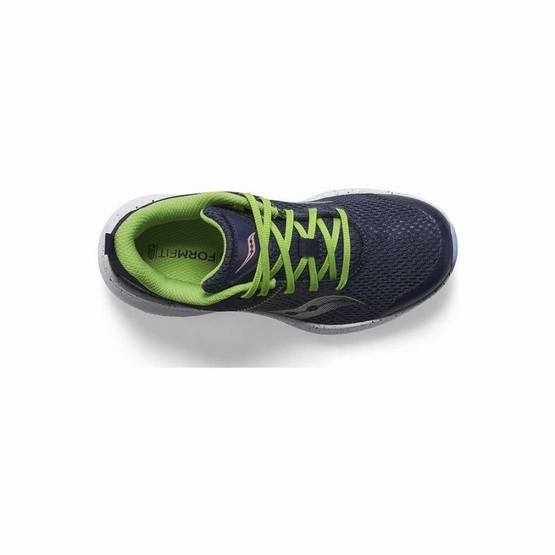 Navy / Green Saucony Kinvara 14 Sneaker Kids' Running Shoes | Malaysia S03914-E23