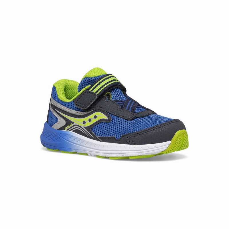 Navy / Green Saucony Ride 10 Jr. Sneaker Kids' Running Shoes | Malaysia S15690-G39