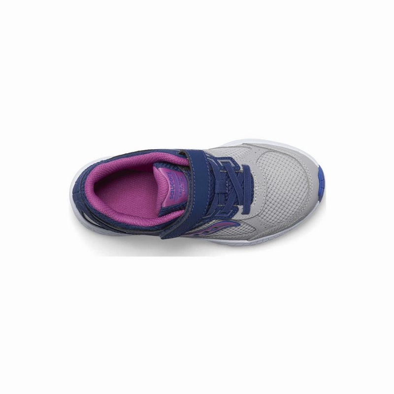 Navy / Grey / Purple Saucony Cohesion 14 A/C Sneaker Kids' Running Shoes | Malaysia S49278-Y12