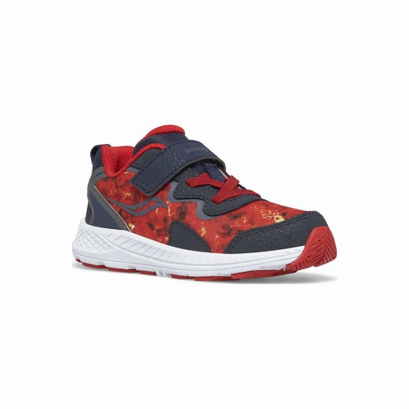 Navy / Orange Saucony Flash 3.0 A/C Jr. Sneaker Kids' Running Shoes | Malaysia S42169-J23