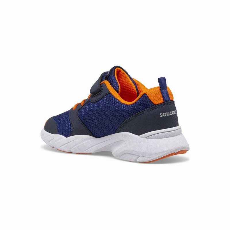 Navy / Orange Saucony Wind FST A/C Sneaker Kids' Running Shoes | Malaysia S69832-Z89