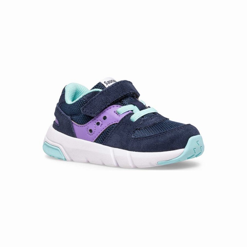 Navy / Purple Saucony Jazz Lite 2.0 Sneaker Kids' Running Shoes | Malaysia S59162-J69