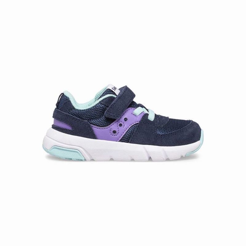 Navy / Purple Saucony Jazz Lite 2.0 Sneaker Kids\' Running Shoes | Malaysia S59162-J69