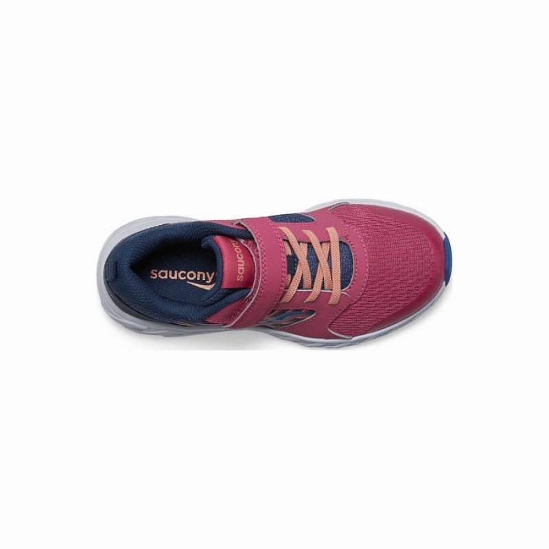 Navy / Red Saucony Wind 2.0 A/C Sneaker Kids' Running Shoes | Malaysia S31254-B46