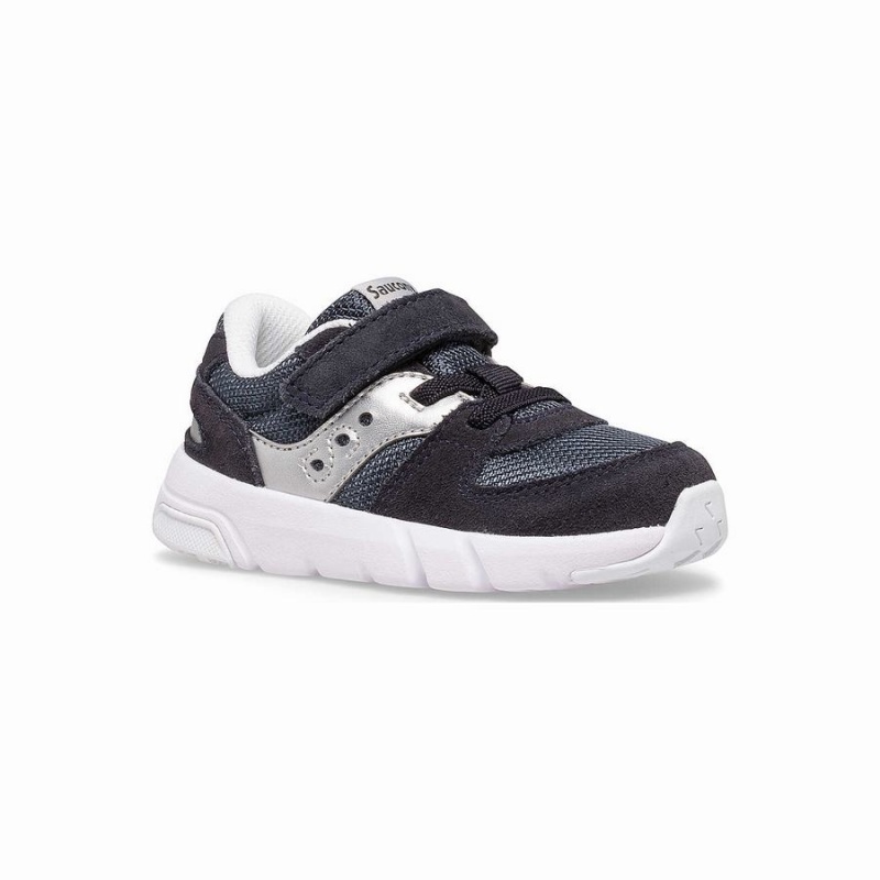 Navy / Silver Saucony Jazz Lite 2.0 Sneaker Kids' Running Shoes | Malaysia S68024-H59