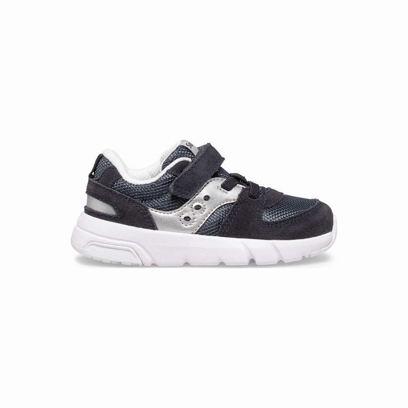 Navy / Silver Saucony Jazz Lite 2.0 Sneaker Kids\' Running Shoes | Malaysia S68024-H59