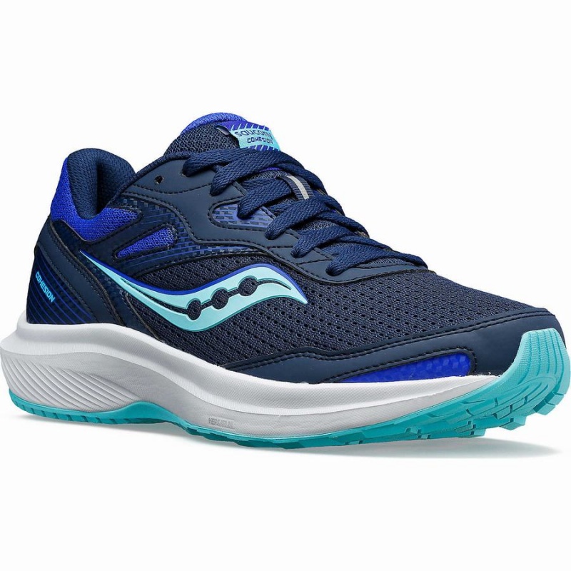 Navy / Turquoise Saucony Cohesion 16 Women's Walking Shoes | Malaysia S62497-D05