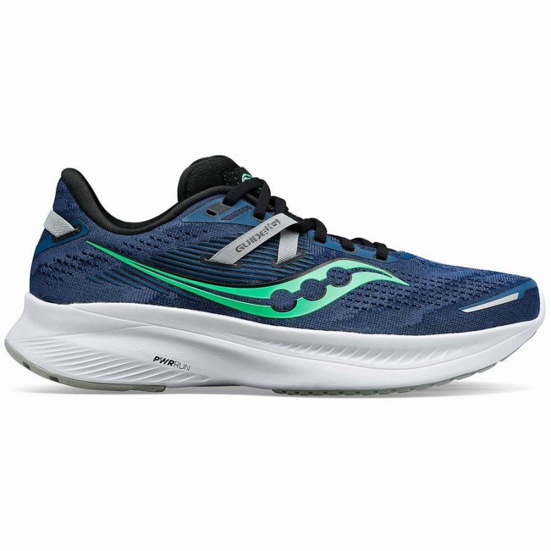 Navy / Turquoise Saucony Guide 16 Men\'s Running Shoes | Malaysia S72491-G26