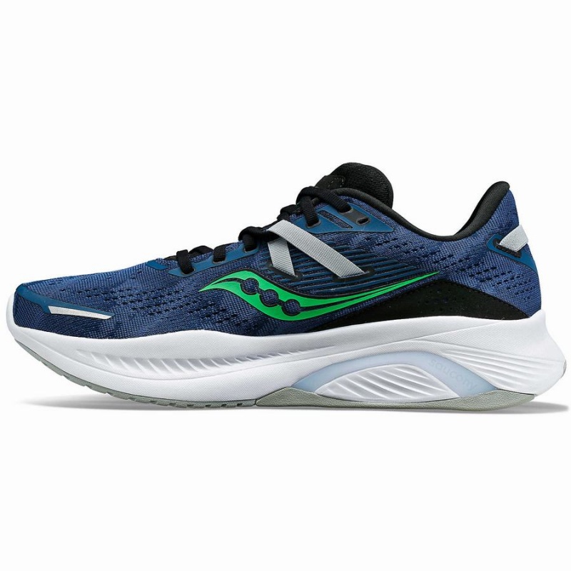 Navy / Turquoise Saucony Guide 16 Wide Men's Running Shoes | Malaysia S10857-H94