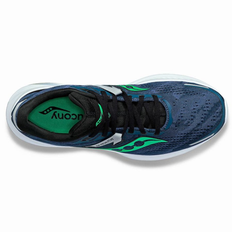 Navy / Turquoise Saucony Guide 16 Wide Men's Running Shoes | Malaysia S10857-H94