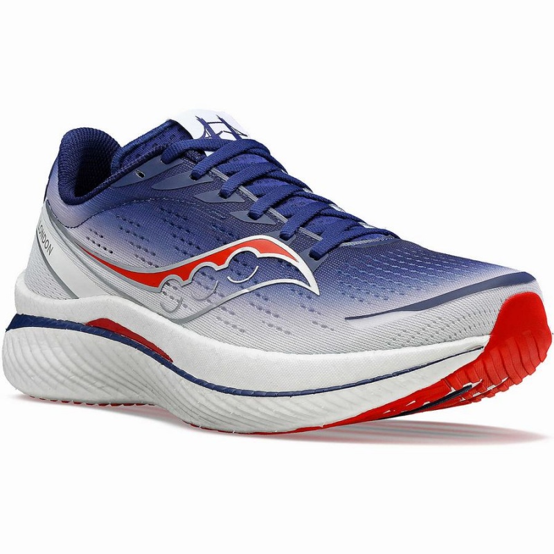 Navy / White Saucony London Endorphin Speed 3 Men's Running Shoes | Malaysia S09847-H64