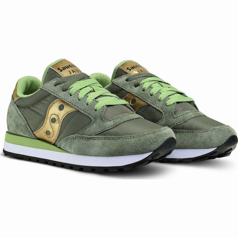 Olive / Gold Saucony Jazz Original Women's Sneakers | Malaysia S61592-A97