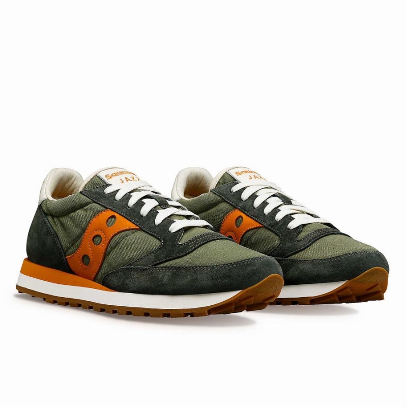 Olive / Orange Saucony Jazz Original Stonewash Men's Sneakers | Malaysia S95648-R92