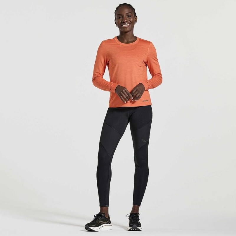 Orange Saucony Boulder Baselayer Women's Tops | Malaysia S48175-N93