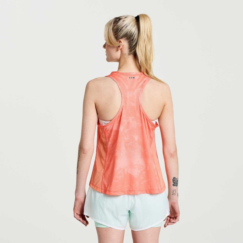 Orange Saucony Elevate Women's Tank Top | Malaysia S96318-G82