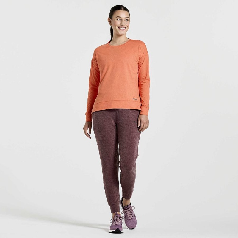 Orange Saucony Sunday Layer Women's Tops | Malaysia S41032-K74