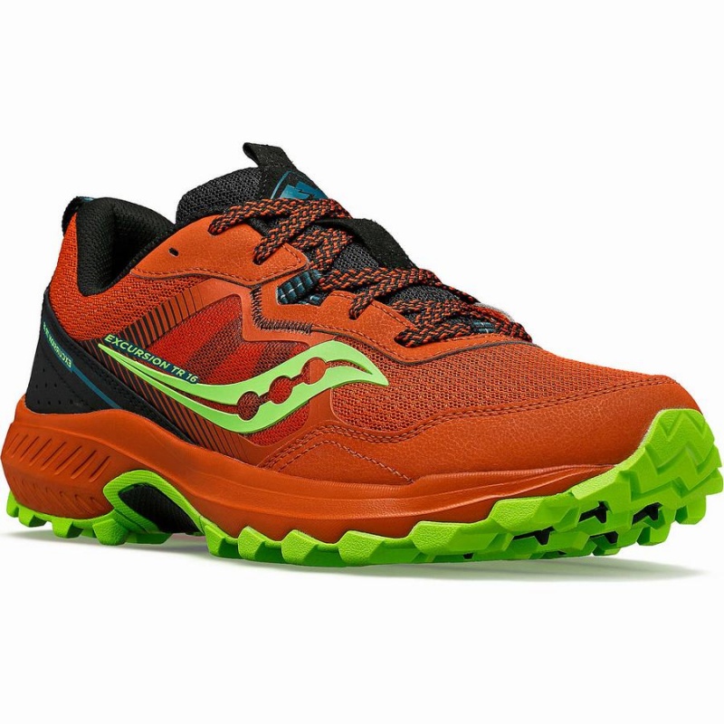 Orange / Green Saucony Excursion TR16 Men's Trail Running Shoes | Malaysia S28341-B43