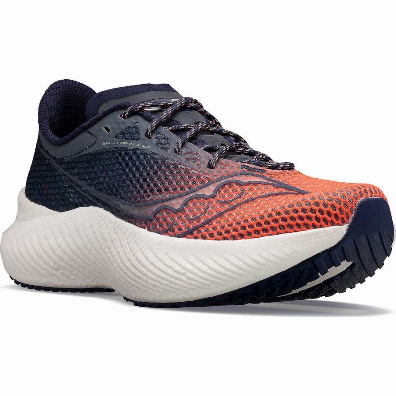 Orange / Navy Saucony VIZIPRO Endorphin Pro 3 Women's Running Shoes | Malaysia S29768-Q34