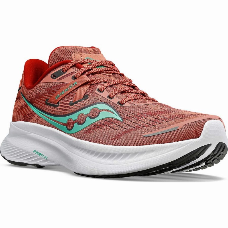 Orange / Turquoise Saucony Guide 16 Wide Women's Running Shoes | Malaysia S24516-A18