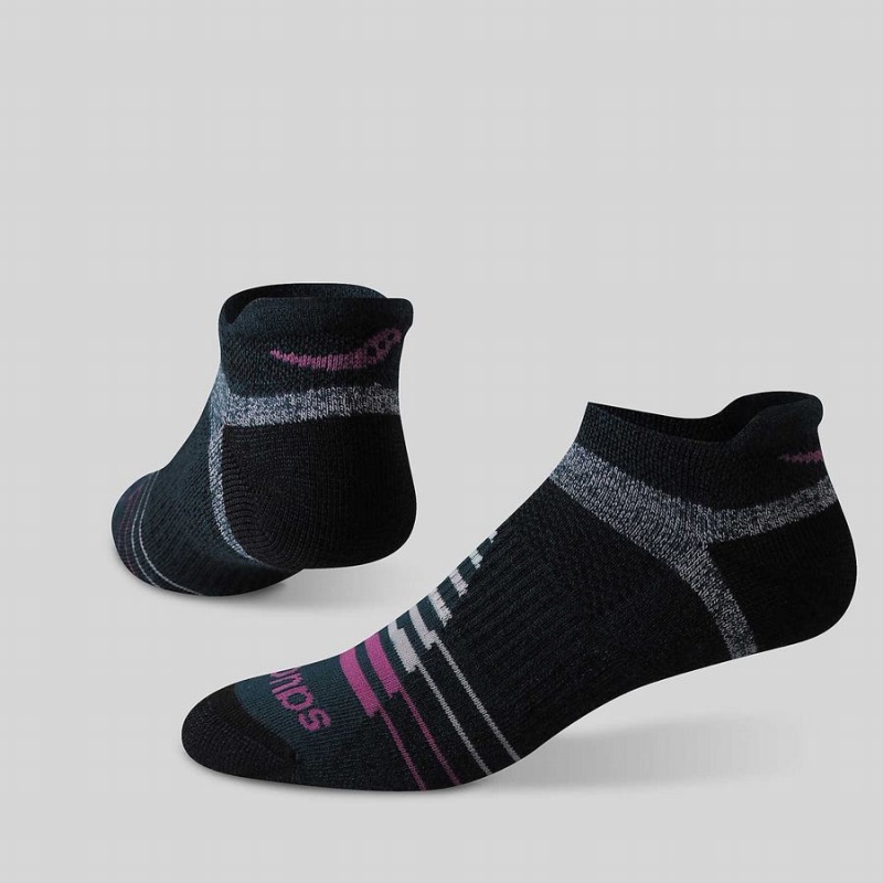 Pink Saucony Inferno Merino Wool Blend No Show 3-Pack Women's Socks | Malaysia S49312-T18