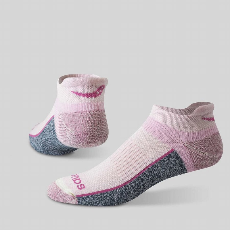 Pink Saucony Inferno Merino Wool Blend No Show 3-Pack Women's Socks | Malaysia S49312-T18