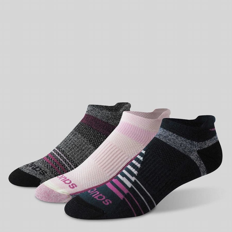 Pink Saucony Inferno Merino Wool Blend No Show 3-Pack Women\'s Socks | Malaysia S49312-T18