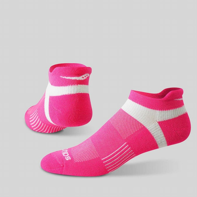 Pink Saucony Inferno No Show Tab 3-Pack Men's Socks | Malaysia S21470-G95