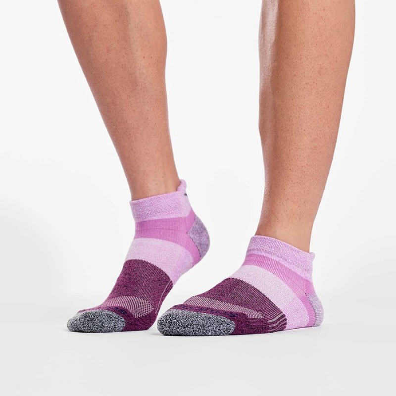 Pink Saucony Inferno No Show Tab 3-Pack Women's Socks | Malaysia S42769-B57