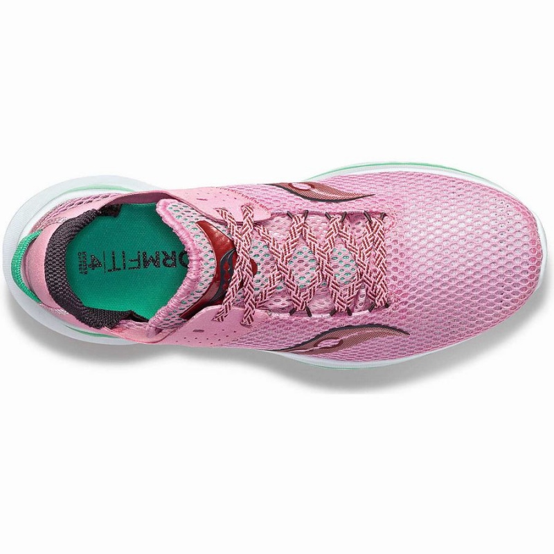 Pink / Green Saucony Kinvara 14 Women's Running Shoes | Malaysia S35612-M97