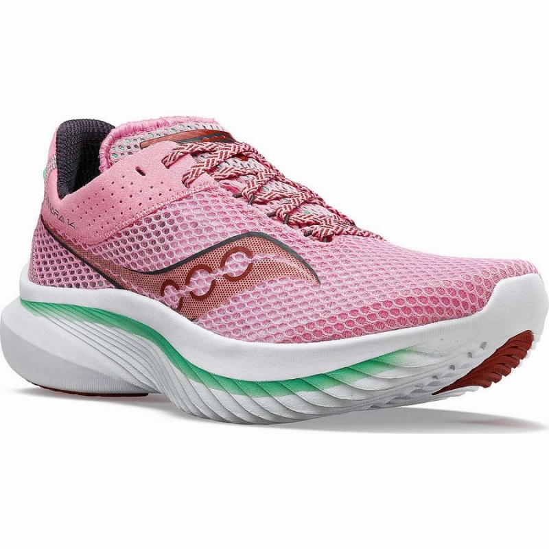 Pink / Green Saucony Kinvara 14 Women's Running Shoes | Malaysia S35612-M97