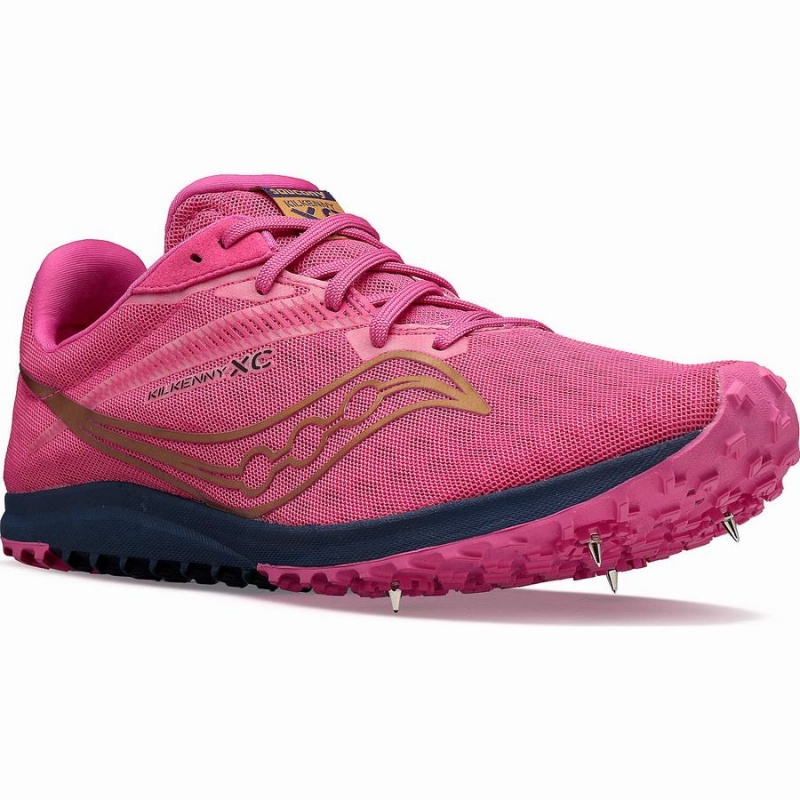 Pink / Navy Saucony Kilkenny XC9 Spike Men's Track Spikes | Malaysia S39287-M84