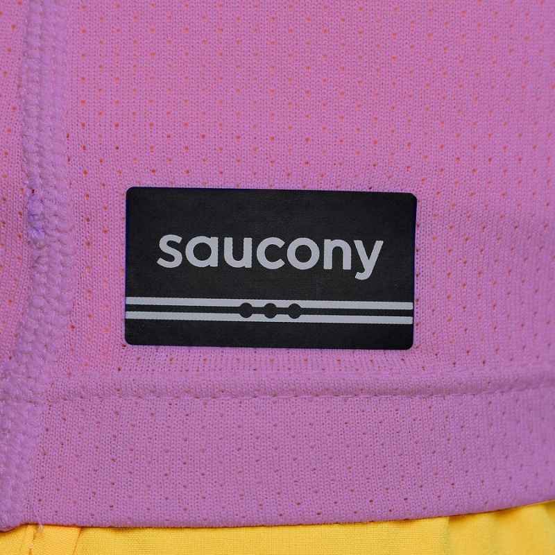 Purple Saucony Stopwatch Short Sleeve Women's T Shirts | Malaysia S93452-G36