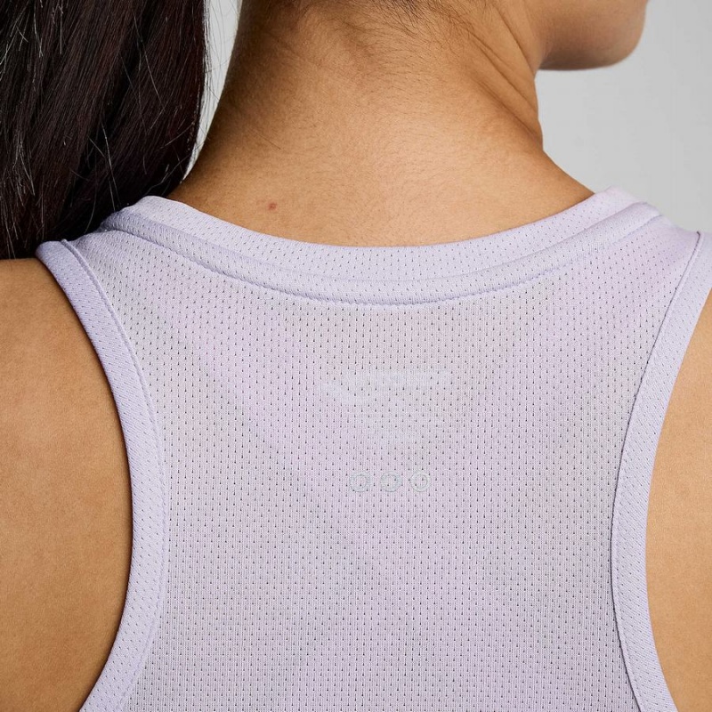 Purple Saucony Stopwatch Singlet Women's Tank Top | Malaysia S17930-R37