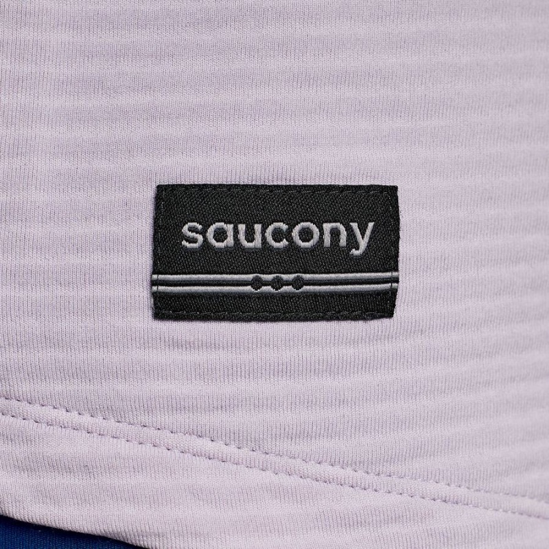 Purple Saucony Triumph 3D 1/2 Zip Women's Tops | Malaysia S95318-U34