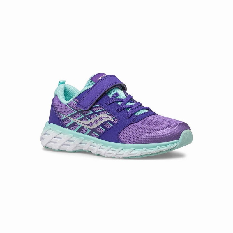 Purple Saucony Wind 2.0 A/C Sneaker Kids' Running Shoes | Malaysia S17508-V16