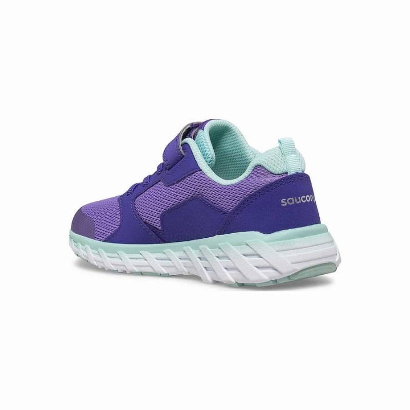 Purple Saucony Wind 2.0 A/C Sneaker Kids' Running Shoes | Malaysia S17508-V16