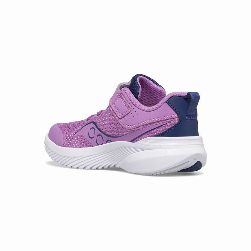 Purple / Indigo Saucony Kinvara 14 A/C Sneaker Kids' Running Shoes | Malaysia S62394-W69