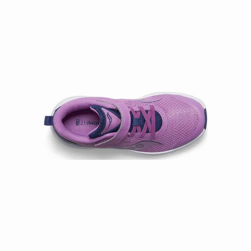 Purple / Indigo Saucony Kinvara 14 A/C Sneaker Kids' Running Shoes | Malaysia S62394-W69