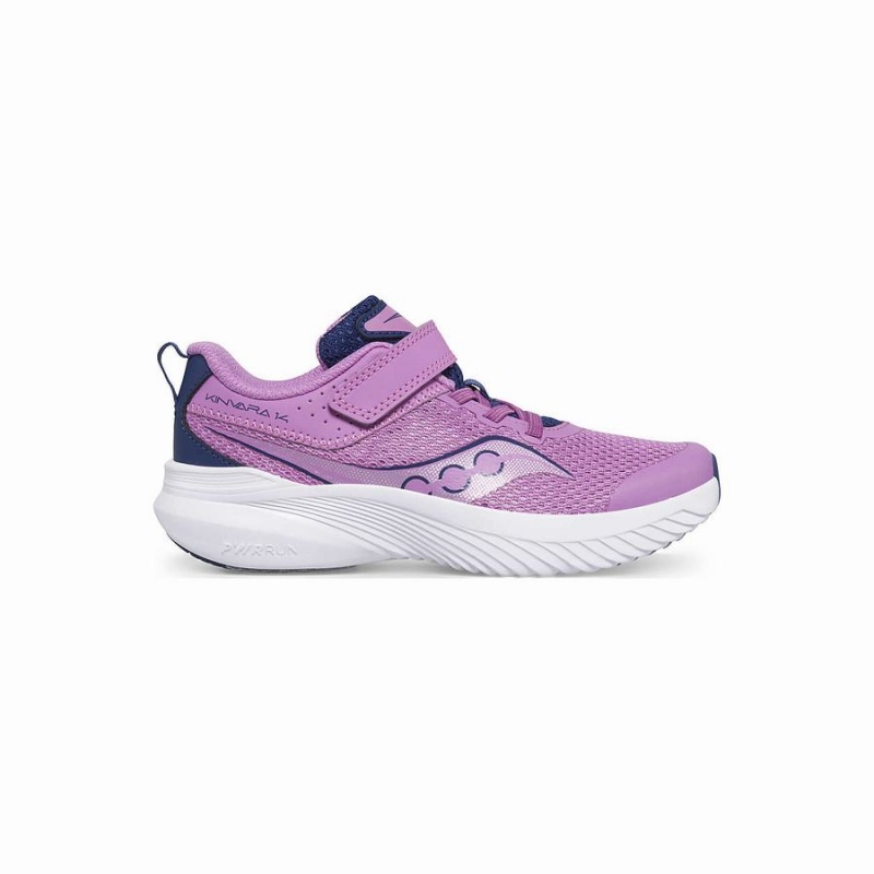 Purple / Indigo Saucony Kinvara 14 A/C Sneaker Kids\' Running Shoes | Malaysia S62394-W69