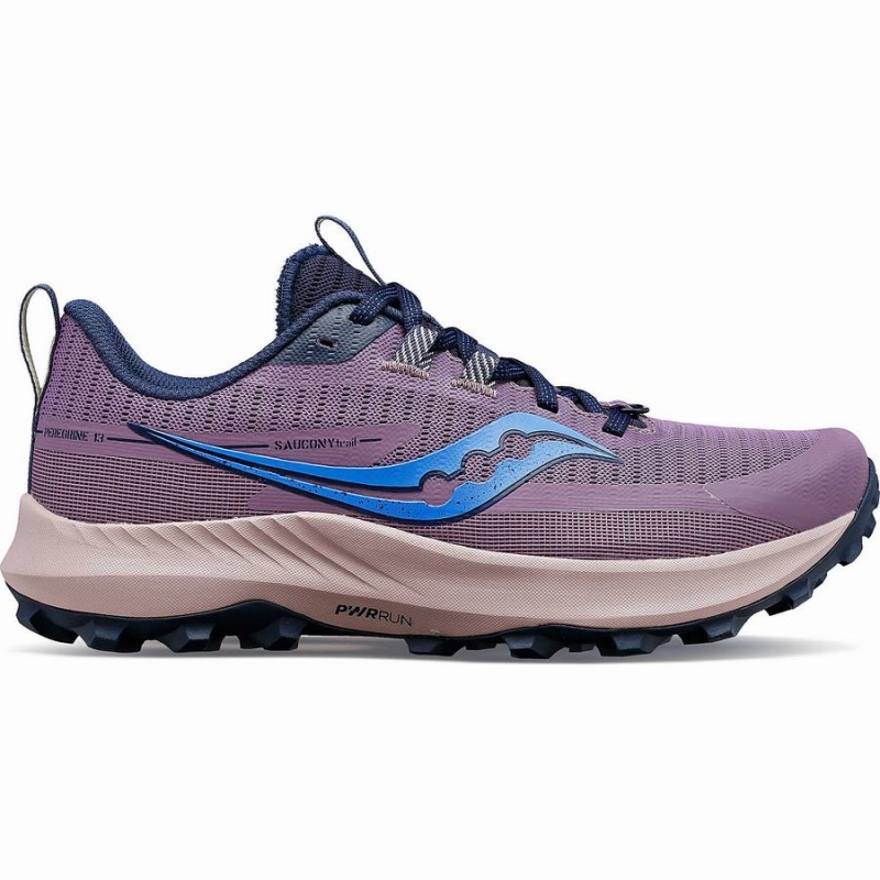 Purple / Navy Saucony Peregrine 13 Women\'s Trail Running Shoes | Malaysia S50192-J85